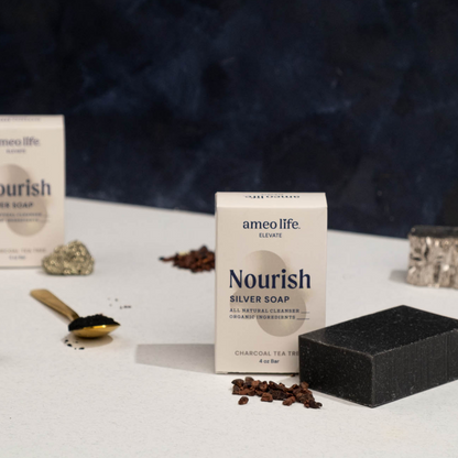 Nourish Silver Soap Charcoal Tea Tree